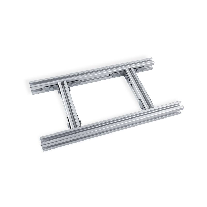 Aluminiowa drabinka kablowa z otwartym systemem zarządzania kablami
